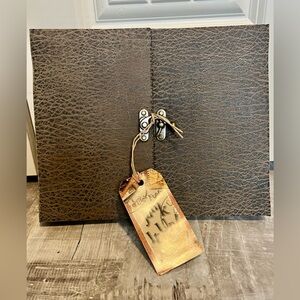 New brown faux leather scrapbook